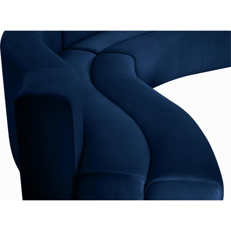 Meridian Curl Navy Velvet 2pc. Sectional IMAGE 11