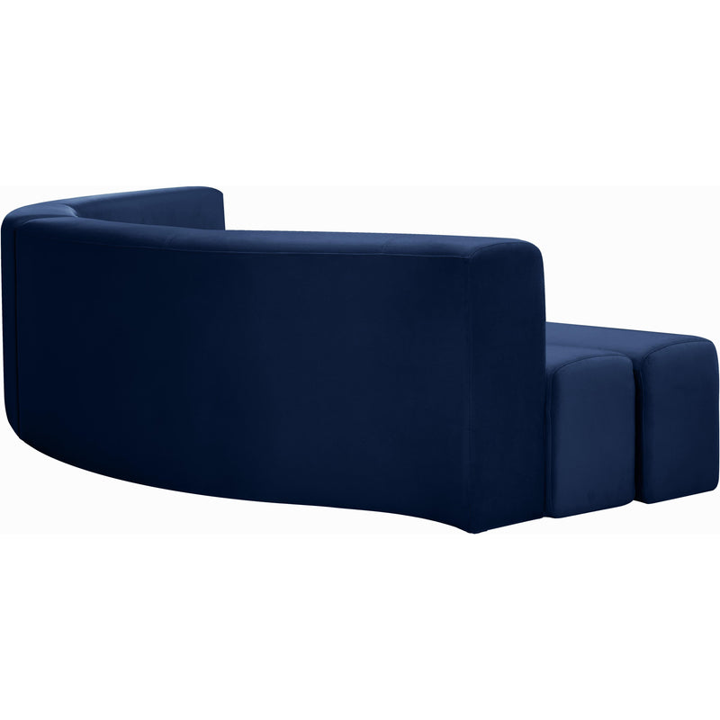 Meridian Curl Navy Velvet 2pc. Sectional IMAGE 6