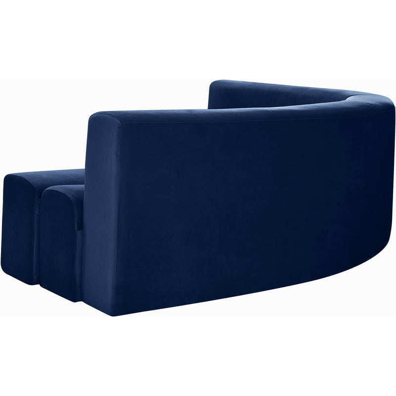 Meridian Curl Navy Velvet 2pc. Sectional IMAGE 7