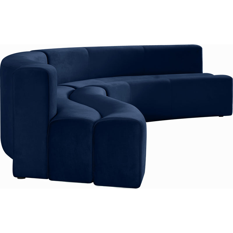 Meridian Curl Navy Velvet 2pc. Sectional IMAGE 8