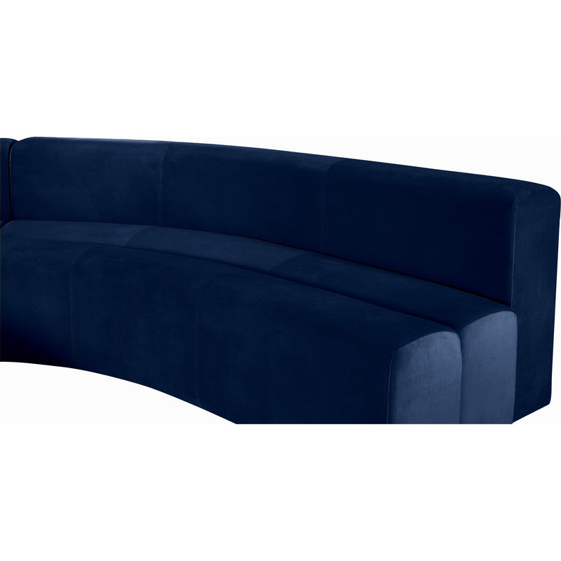 Meridian Curl Navy Velvet 2pc. Sectional IMAGE 9