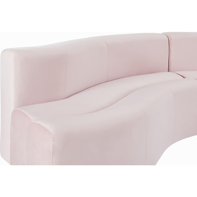 Meridian Curl Pink Velvet 2pc. Sectional IMAGE 10