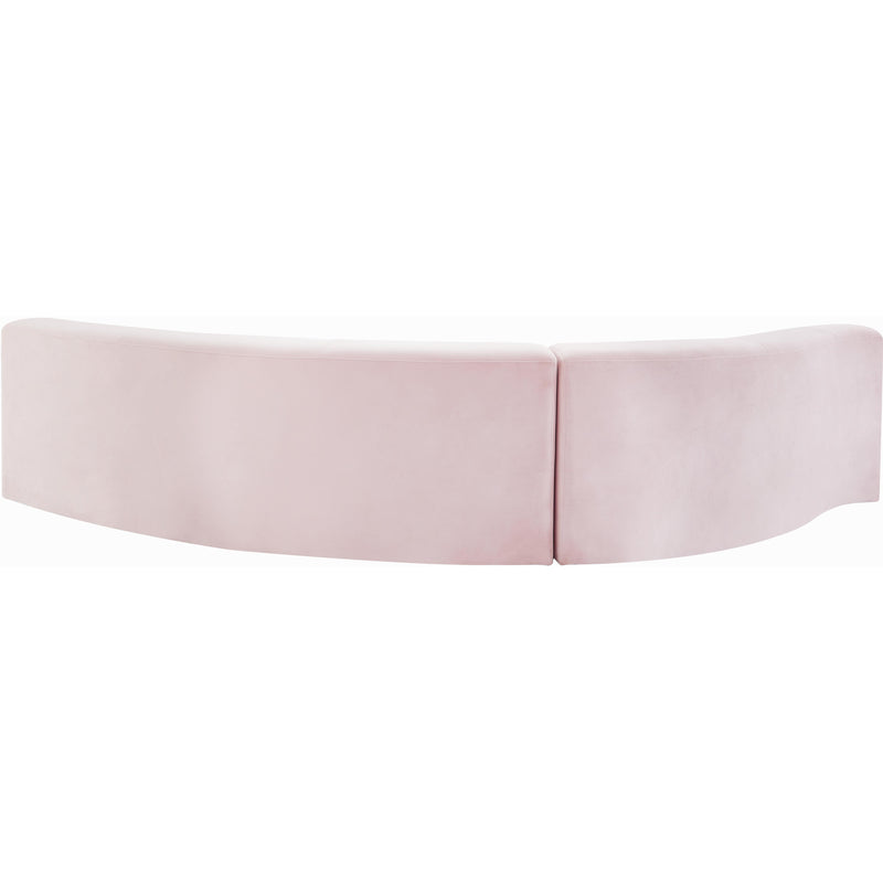 Meridian Curl Pink Velvet 2pc. Sectional IMAGE 5