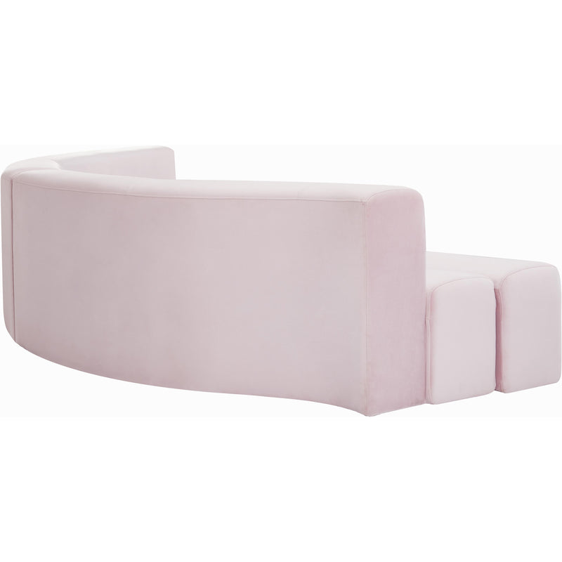 Meridian Curl Pink Velvet 2pc. Sectional IMAGE 6