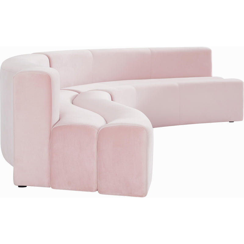 Meridian Curl Pink Velvet 2pc. Sectional IMAGE 8