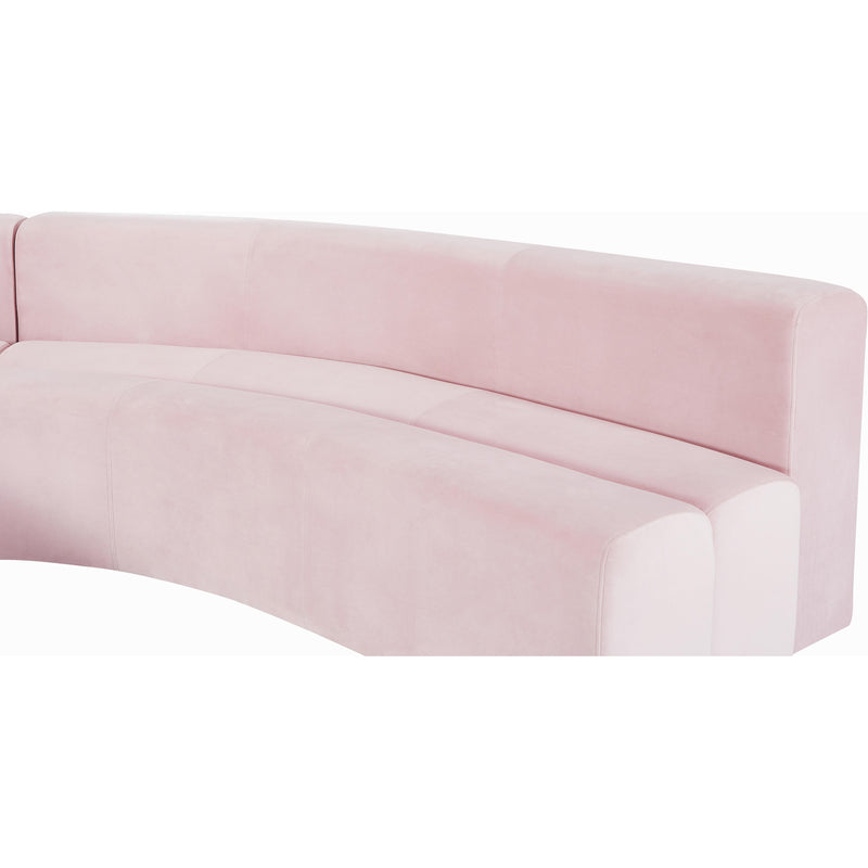 Meridian Curl Pink Velvet 2pc. Sectional IMAGE 9