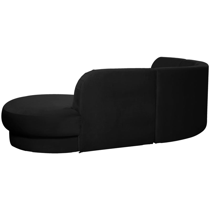 Meridian Rosa Black Velvet 3pc. Sectional (3 Boxes) IMAGE 7