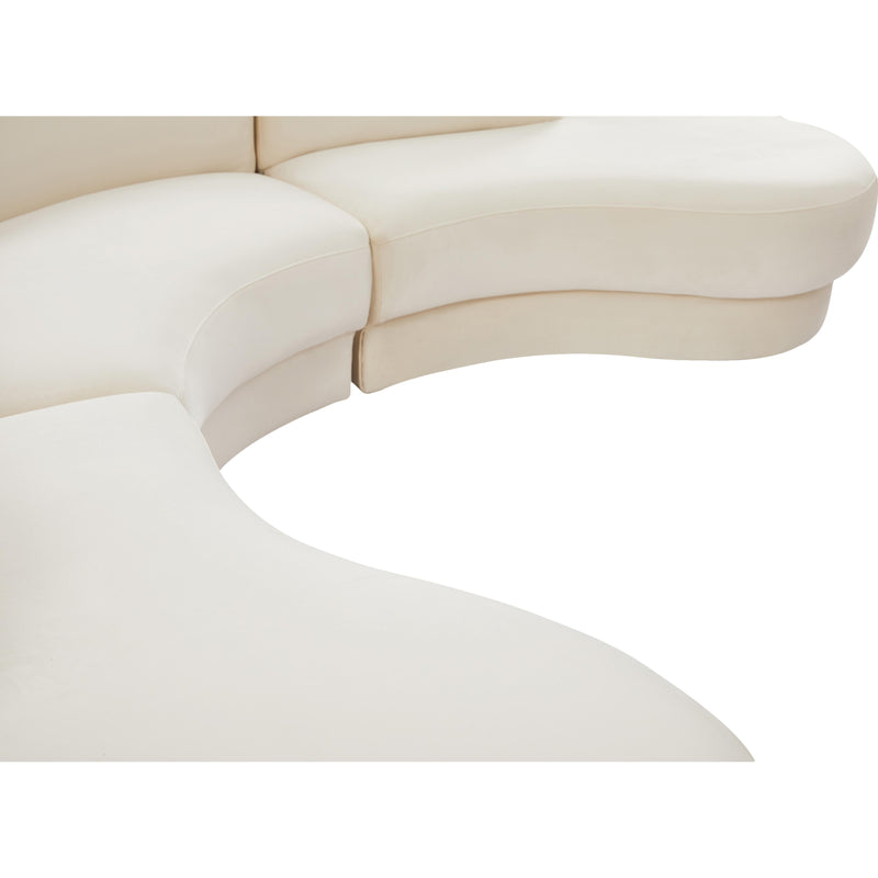 Meridian Rosa Cream Velvet 3pc. Sectional (3 Boxes) IMAGE 10