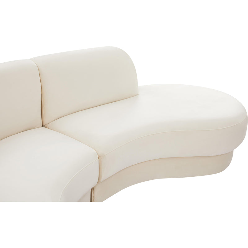 Meridian Rosa Cream Velvet 3pc. Sectional (3 Boxes) IMAGE 12