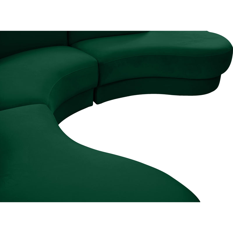 Meridian Rosa Green Velvet 3pc. Sectional (3 Boxes) IMAGE 10