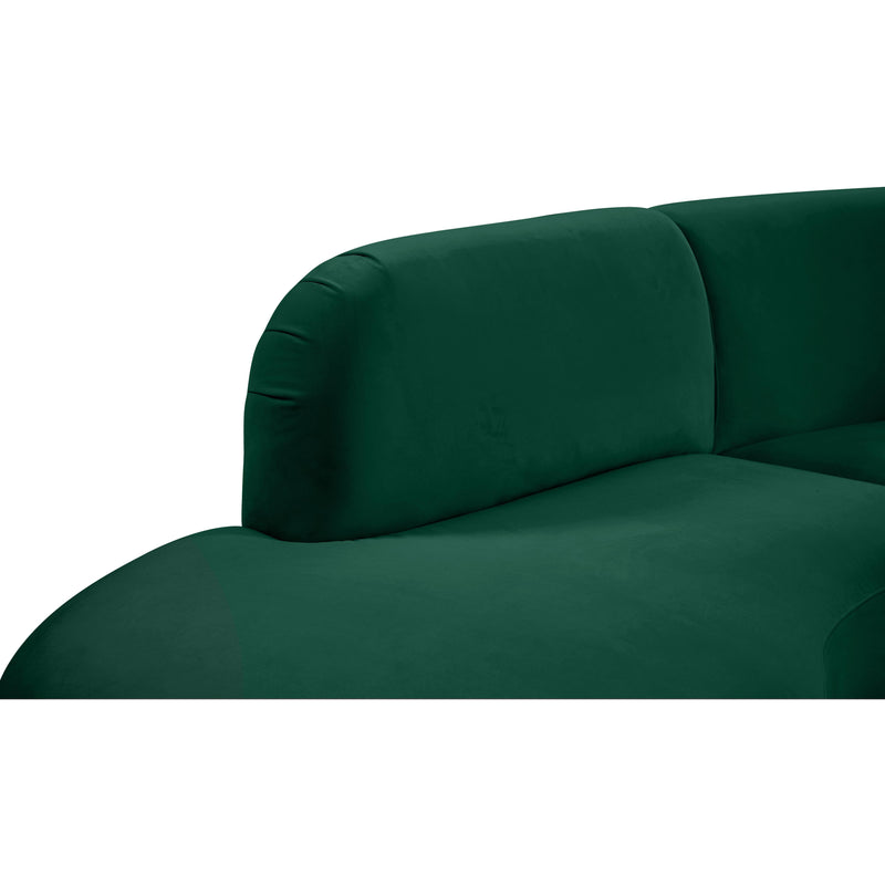 Meridian Rosa Green Velvet 3pc. Sectional (3 Boxes) IMAGE 11