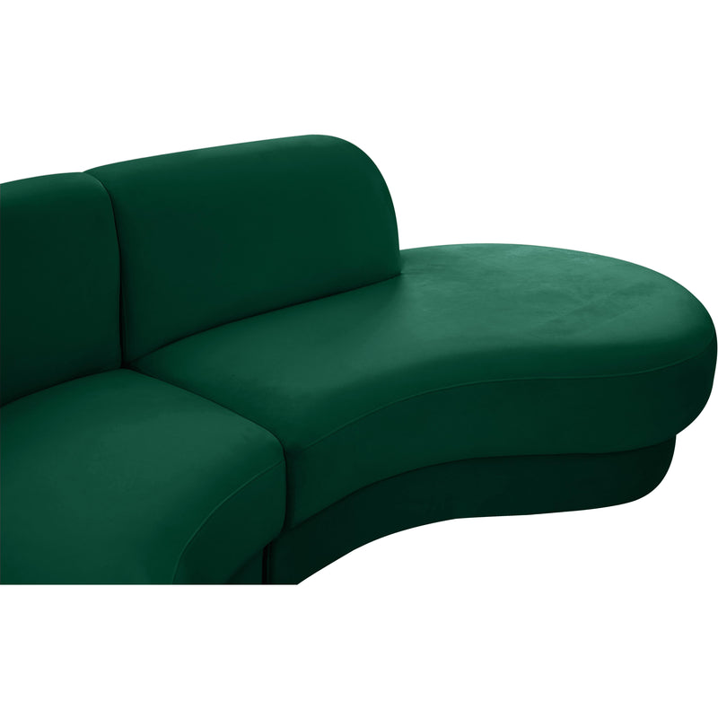 Meridian Rosa Green Velvet 3pc. Sectional (3 Boxes) IMAGE 12