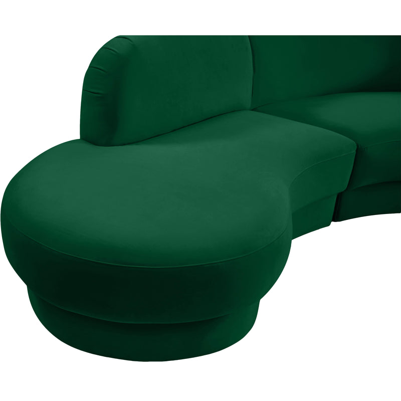 Meridian Rosa Green Velvet 3pc. Sectional (3 Boxes) IMAGE 6