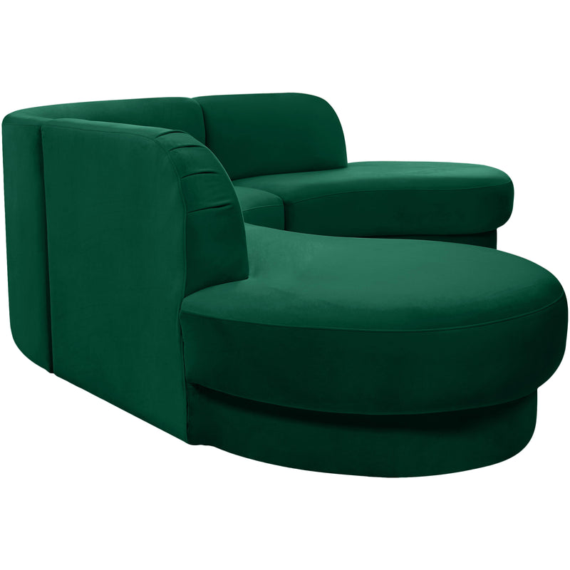 Meridian Rosa Green Velvet 3pc. Sectional (3 Boxes) IMAGE 8