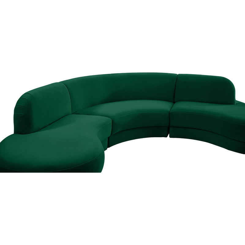 Meridian Rosa Green Velvet 3pc. Sectional (3 Boxes) IMAGE 9