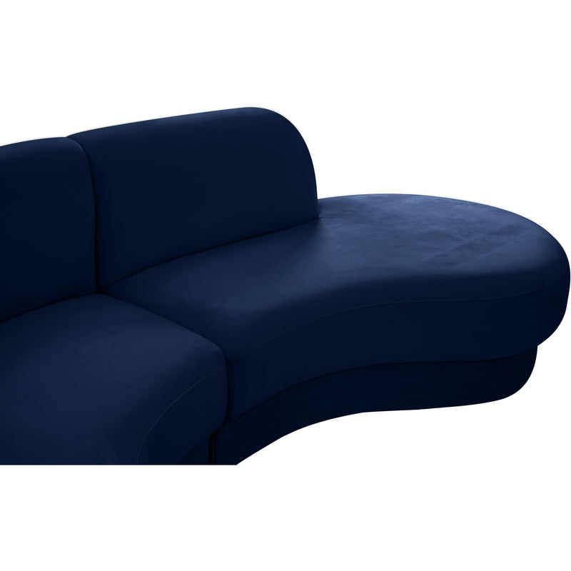 Meridian Rosa Navy Velvet 3pc. Sectional (3 Boxes) IMAGE 12