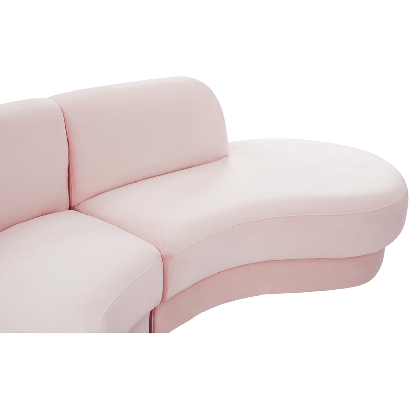 Meridian Rosa Pink Velvet 3pc. Sectional (3 Boxes) IMAGE 12