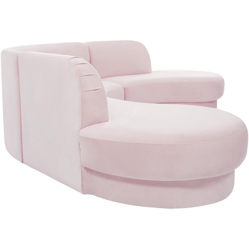 Meridian Rosa Pink Velvet 3pc. Sectional (3 Boxes) IMAGE 8