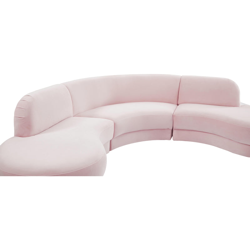 Meridian Rosa Pink Velvet 3pc. Sectional (3 Boxes) IMAGE 9