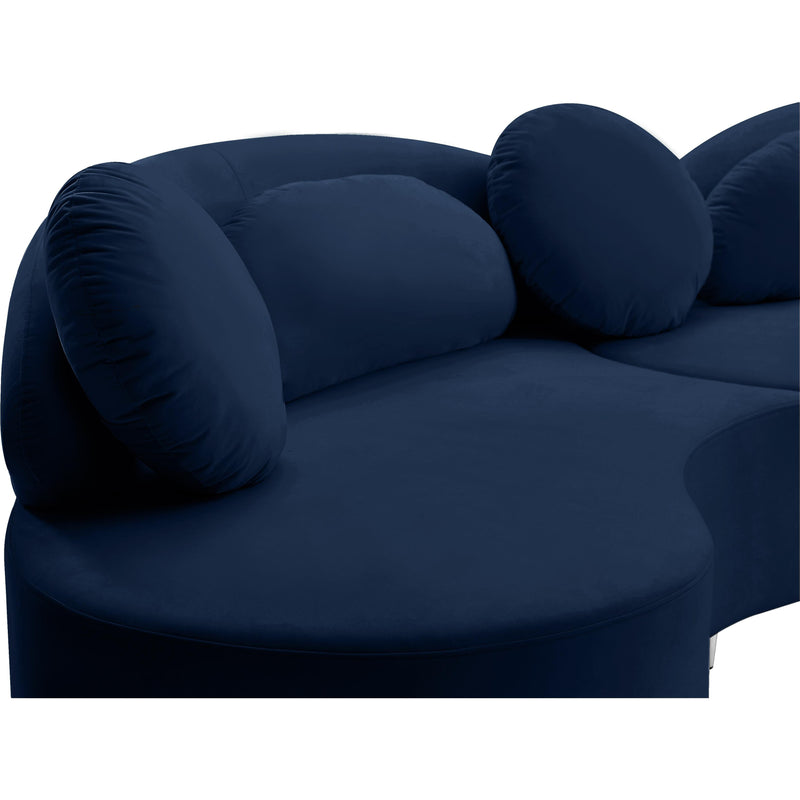 Meridian Vivacious Navy Velvet 3pc. Sectional (3 Boxes) IMAGE 15