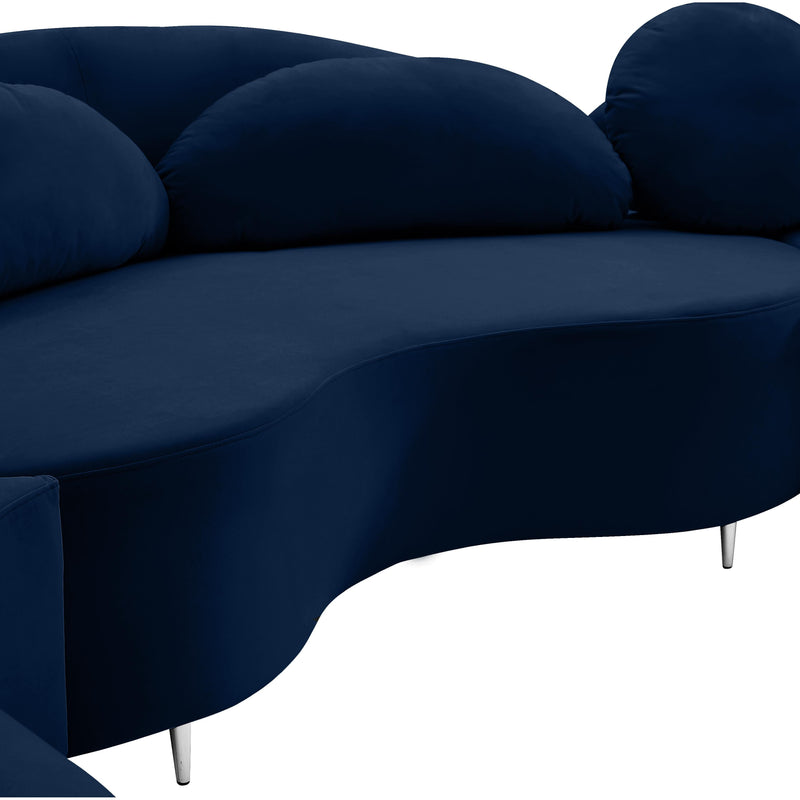 Meridian Vivacious Navy Velvet 3pc. Sectional (3 Boxes) IMAGE 16