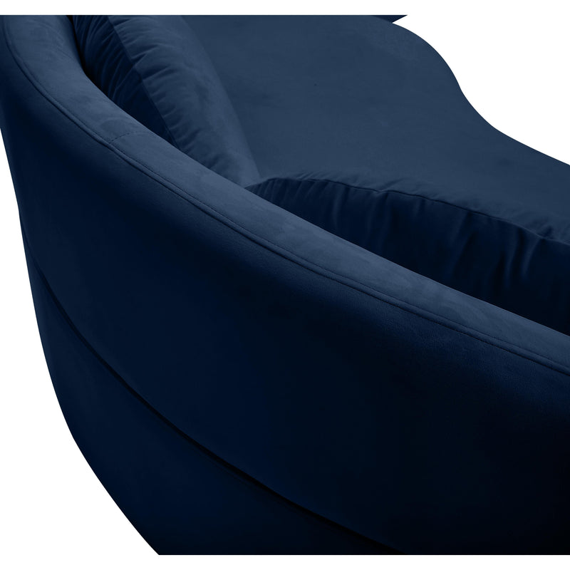 Meridian Vivacious Navy Velvet 3pc. Sectional (3 Boxes) IMAGE 17