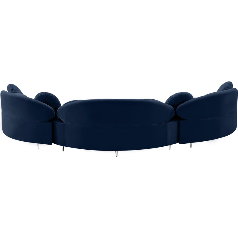 Meridian Vivacious Navy Velvet 3pc. Sectional (3 Boxes) IMAGE 6