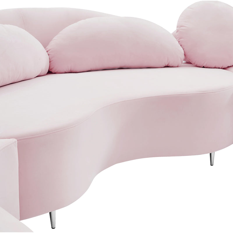 Meridian Vivacious Pink Velvet 3pc. Sectional (3 Boxes) IMAGE 16