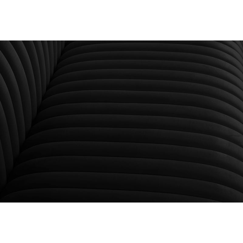 Meridian Ravish Black Velvet Loveseat IMAGE 11