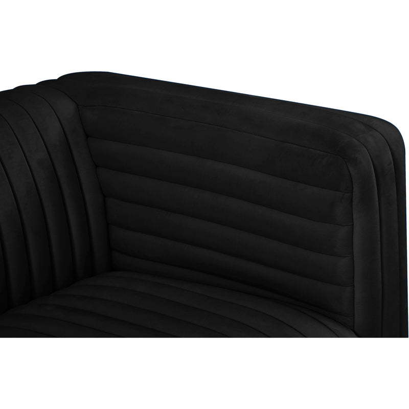 Meridian Ravish Black Velvet Loveseat IMAGE 12