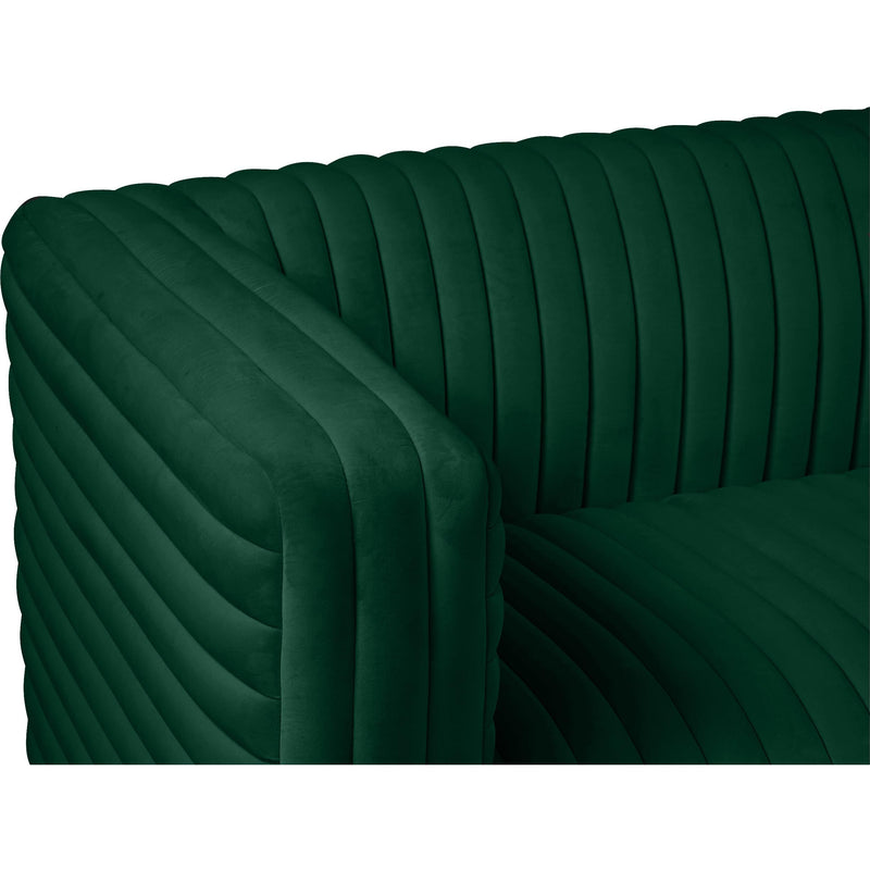 Meridian Ravish Green Velvet Loveseat IMAGE 10