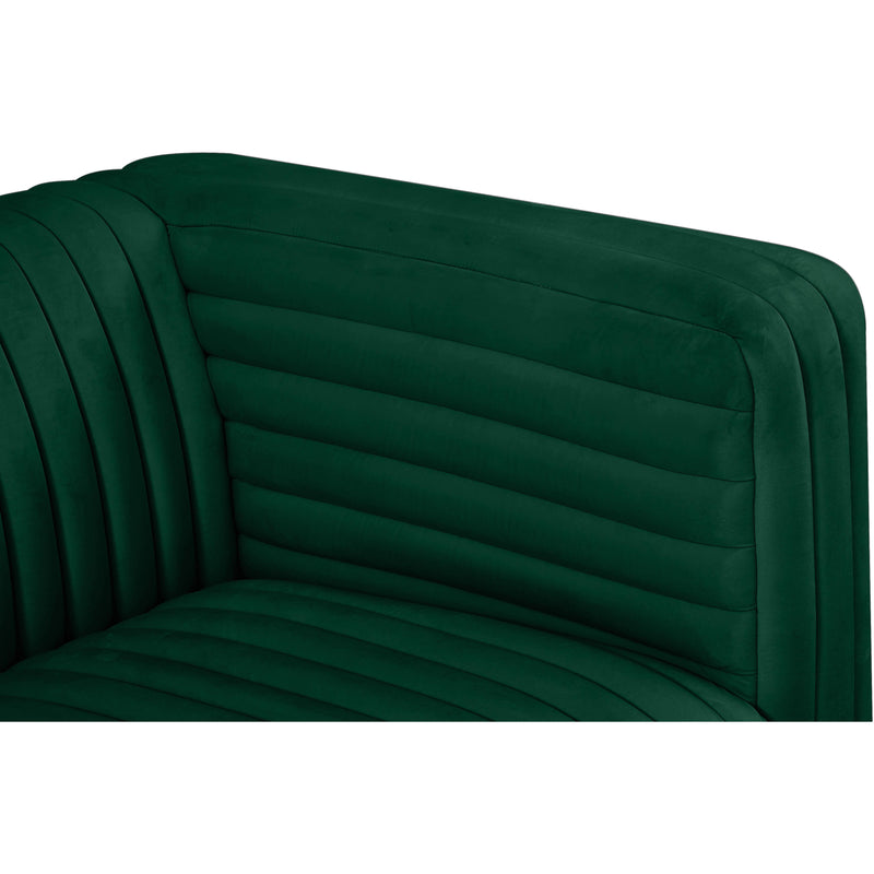 Meridian Ravish Green Velvet Loveseat IMAGE 12