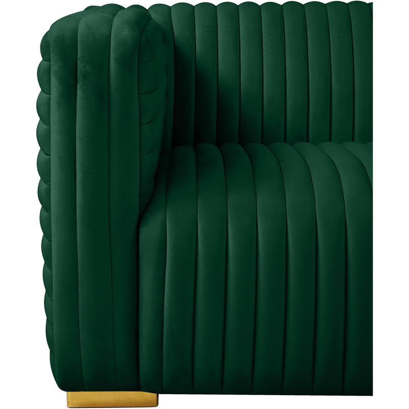 Meridian Ravish Green Velvet Loveseat IMAGE 13