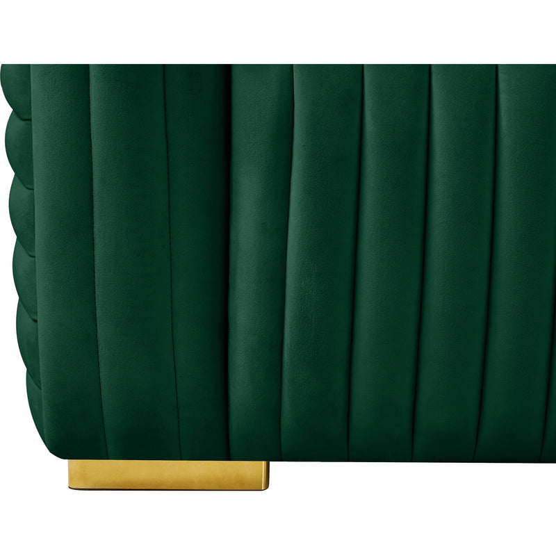 Meridian Ravish Green Velvet Loveseat IMAGE 14