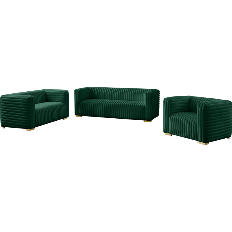 Meridian Ravish Green Velvet Loveseat IMAGE 16