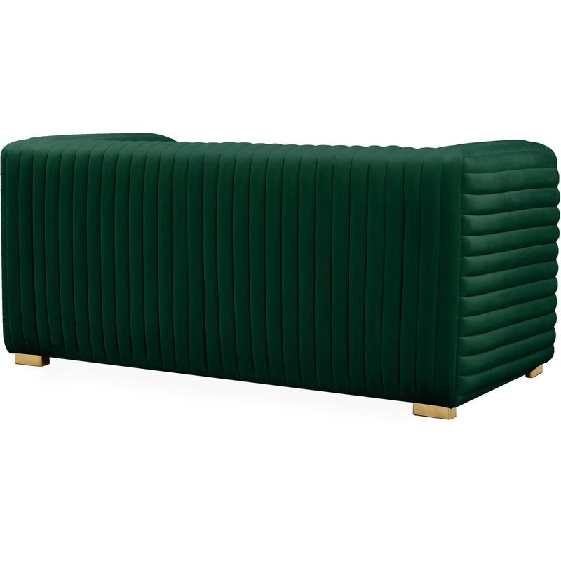 Meridian Ravish Green Velvet Loveseat IMAGE 6