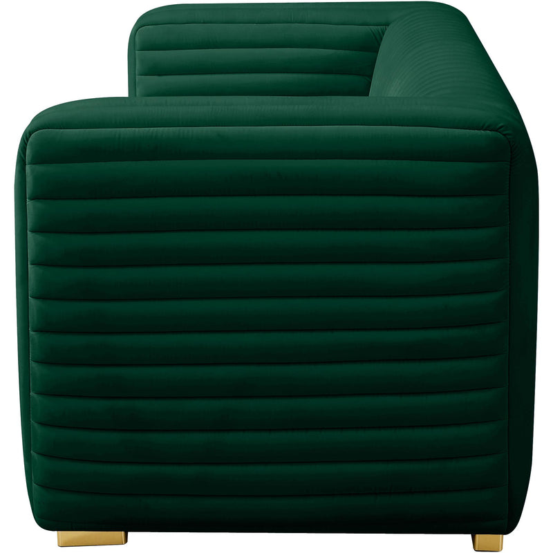 Meridian Ravish Green Velvet Loveseat IMAGE 9