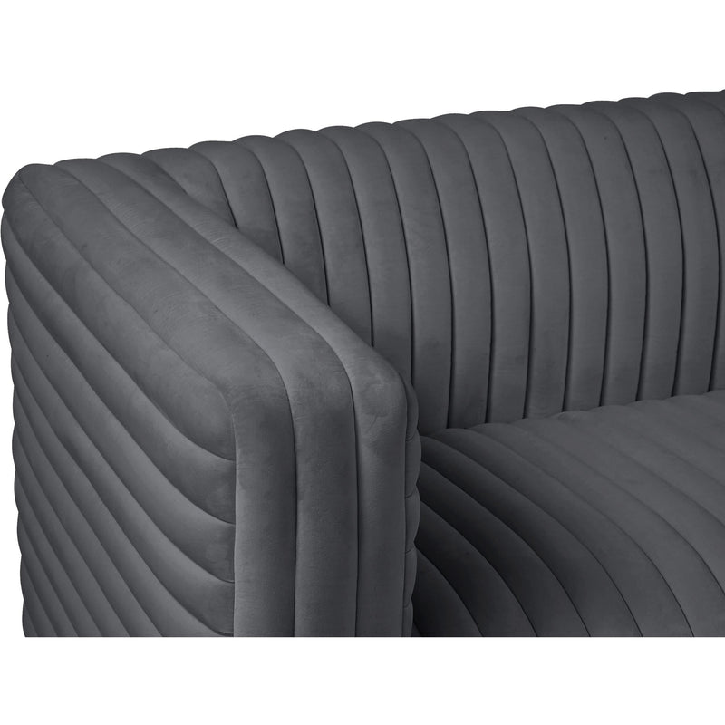 Meridian Ravish Grey Velvet Loveseat IMAGE 10