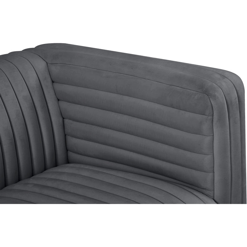 Meridian Ravish Grey Velvet Loveseat IMAGE 12