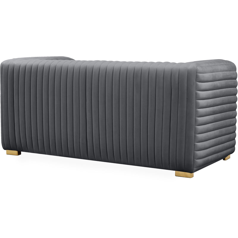 Meridian Ravish Grey Velvet Loveseat IMAGE 6