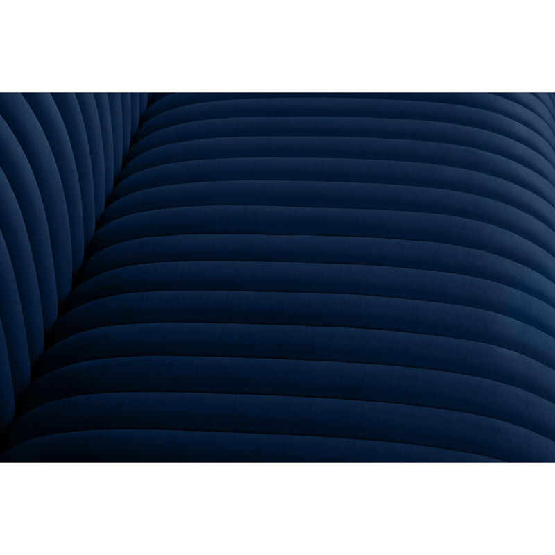 Meridian Ravish Navy Velvet Loveseat IMAGE 11