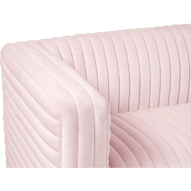 Meridian Ravish Pink Velvet Loveseat IMAGE 10