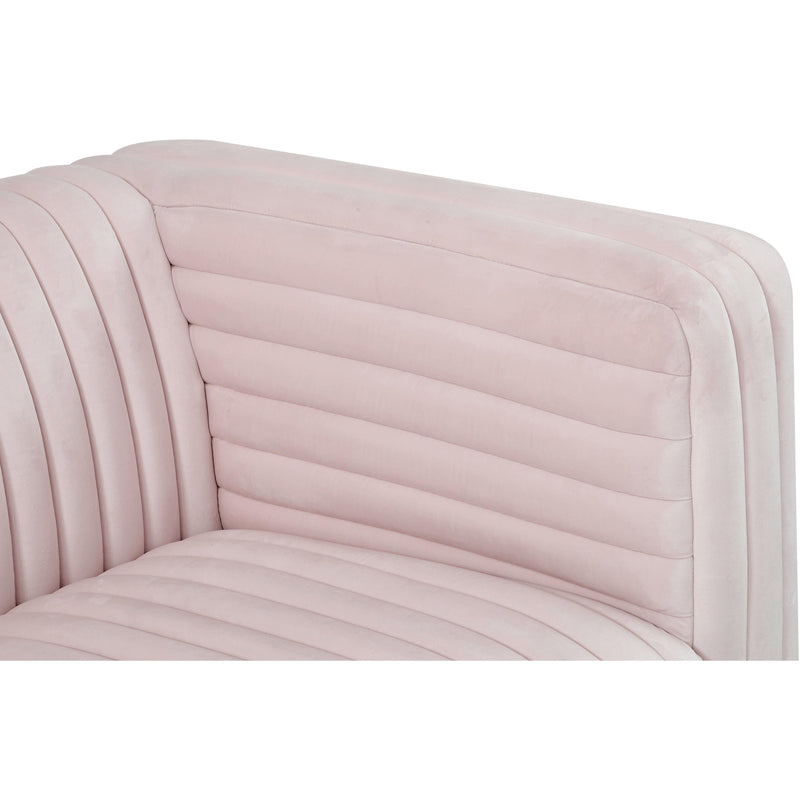 Meridian Ravish Pink Velvet Loveseat IMAGE 12