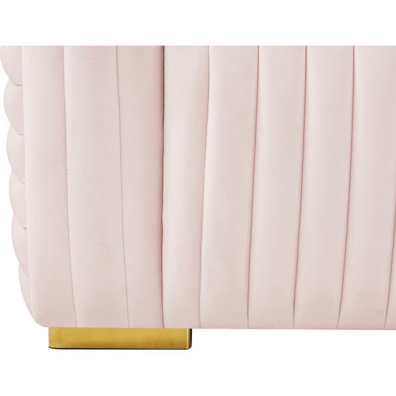 Meridian Ravish Pink Velvet Loveseat IMAGE 14