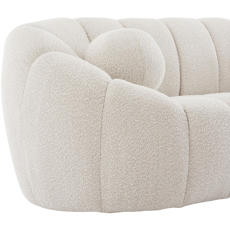 Meridian Elijah Cream Boucle Fabric Loveseat IMAGE 8