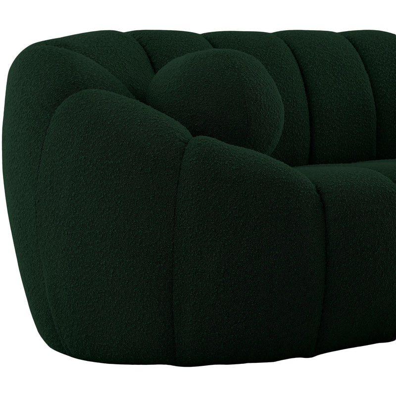 Meridian Elijah Green Boucle Fabric Loveseat IMAGE 8