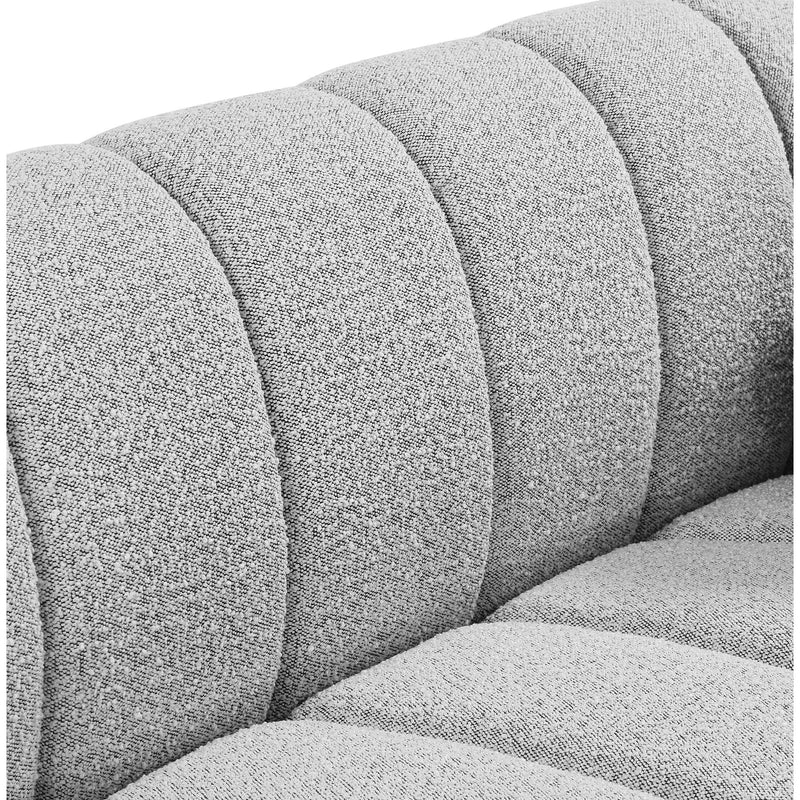 Meridian Elijah Grey Boucle Fabric Loveseat IMAGE 10