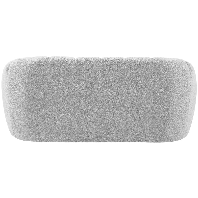 Meridian Elijah Grey Boucle Fabric Loveseat IMAGE 3