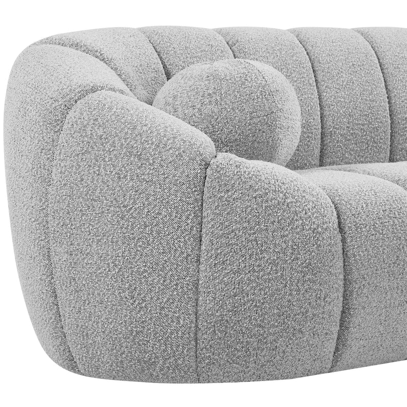 Meridian Elijah Grey Boucle Fabric Loveseat IMAGE 8