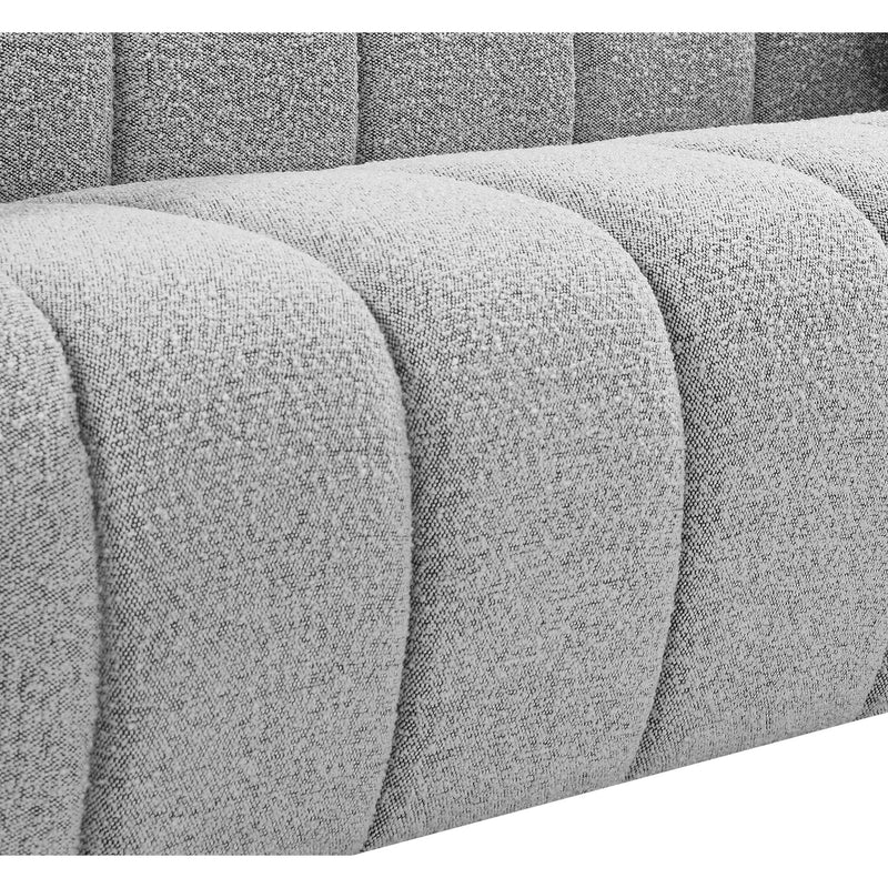 Meridian Elijah Grey Boucle Fabric Loveseat IMAGE 9